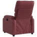 Sillón reclinable eléctrico de cuero sintético rojo tinto