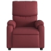 Sillón reclinable eléctrico de cuero sintético rojo tinto