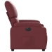 Sillón reclinable eléctrico de cuero sintético rojo tinto