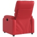 Sillón reclinable eléctrico de cuero sintético rojo