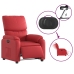 Sillón reclinable eléctrico de cuero sintético rojo