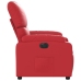 Sillón reclinable eléctrico de cuero sintético rojo