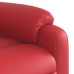 Sillón reclinable eléctrico de cuero sintético rojo