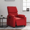 Sillón reclinable eléctrico de cuero sintético rojo