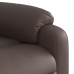 Sillón de masaje reclinable eléctrico cuero sintético marrón