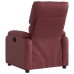 Sillón masaje reclinable eléctrico cuero sintético rojo tinto