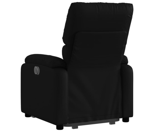 Sillón reclinable elevable cuero artificial negro