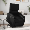 Sillón reclinable elevable cuero artificial negro