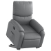 Sillón reclinable elevable cuero artificial gris