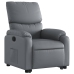 Sillón reclinable elevable cuero artificial gris