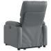 Sillón reclinable elevable cuero artificial gris