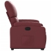 Sillón reclinable elevable cuero artificial rojo tinto