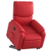 Sillón reclinable elevable cuero artificial rojo