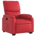 Sillón reclinable elevable cuero artificial rojo