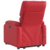 Sillón reclinable elevable cuero artificial rojo