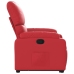 Sillón reclinable elevable cuero artificial rojo