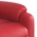 Sillón reclinable de masaje de pie cuero artificial rojo