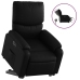 Sillón reclinable y elevable eléctrico cuero sintético negro