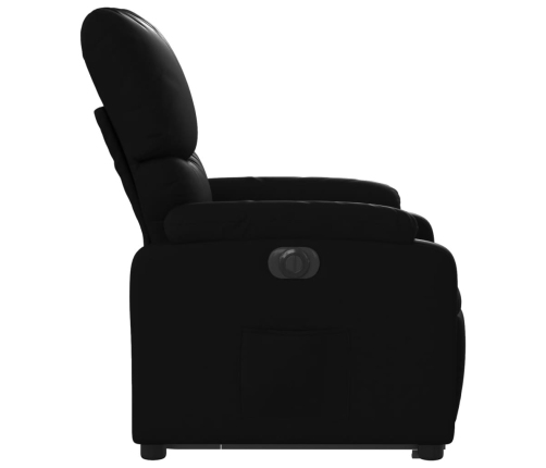 Sillón reclinable y elevable eléctrico cuero sintético negro