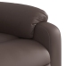 Sillón reclinable elevable eléctrico de cuero sintético marrón