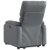 Sillón reclinable elevable eléctrico de cuero sintético gris