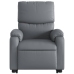 Sillón reclinable elevable eléctrico de cuero sintético gris