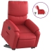 Sillón elevable eléctrico cuero artificial rojo