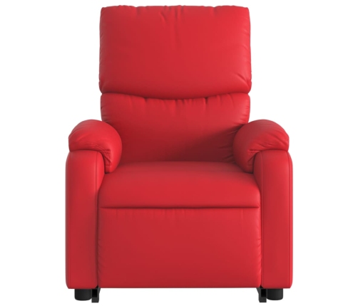 Sillón elevable eléctrico cuero artificial rojo