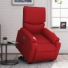 Sillón elevable eléctrico cuero artificial rojo