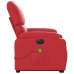 Sillón de masaje elevable eléctrico cuero artificial rojo