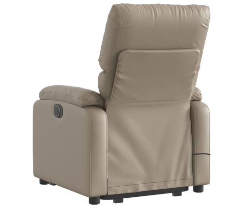 Sillón reclinable de masaje eléctrico cuero sintético capuchino