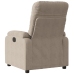 Sillón reclinable eléctrico tela de microfibra gris taupe