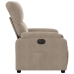 Sillón reclinable eléctrico tela de microfibra gris taupe