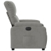 Sillón reclinable eléctrico tela de microfibra gris claro