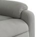 Sillón reclinable eléctrico tela de microfibra gris claro