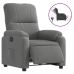 Sillón reclinable eléctrico tela de microfibra gris oscuro