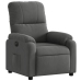 Sillón reclinable eléctrico tela de microfibra gris oscuro