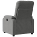 Sillón reclinable eléctrico tela de microfibra gris oscuro