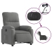 Sillón reclinable eléctrico tela de microfibra gris oscuro