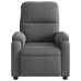 Sillón reclinable eléctrico tela de microfibra gris oscuro