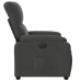 Sillón reclinable eléctrico tela de microfibra gris oscuro