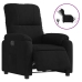 Sillón reclinable eléctrico tela de microfibra negro