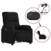 Sillón reclinable eléctrico tela de microfibra negro