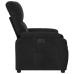 Sillón reclinable eléctrico tela de microfibra negro