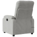 Sillón reclinable masaje eléctrico tela microfibra gris claro