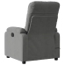 Sillón reclinable masaje eléctrico tela microfibra gris oscuro