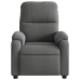 Sillón reclinable masaje eléctrico tela microfibra gris oscuro