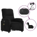 Sillón reclinable de masaje eléctrico tela de microfibra negro