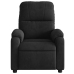 Sillón reclinable de masaje eléctrico tela de microfibra negro