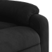 Sillón reclinable de masaje eléctrico tela de microfibra negro